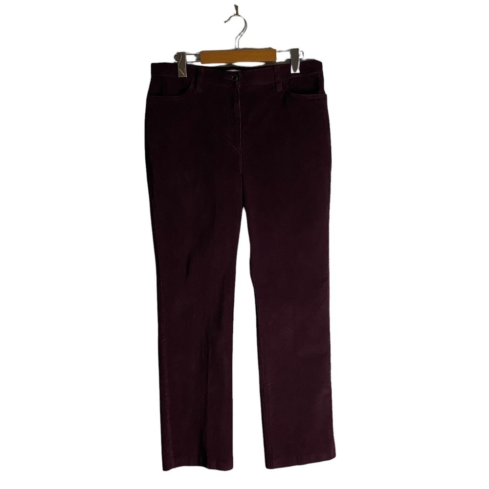 Northern Reflections Women's Burgundy Essential Slim Petite Corduroy Pants